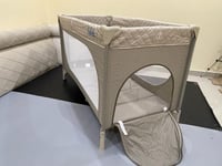 سرير أطفال محمول 120*70 سم مع سلة تخزين، سرير متعد...