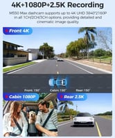 بكج داش كام ازدوم AZDOME M550 MAX – كاميرا 4K امام...