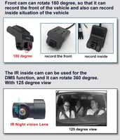 بكج 4g dash cam سمارت مع تتبع GPS (أمامي-وداخلي-وخ...