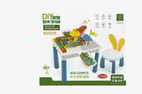 طاولة المكعبات الذكية للأطفال – 130 قطعة من المرح...