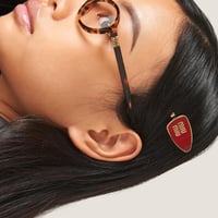 مجموعة مشبك شعر معدني مطلي - miumiu