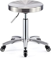 كرسي معمل استيل متحرك