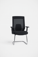 كرسي مكتب ثابت بظهر شبك وجلسة قماش – لون أسود