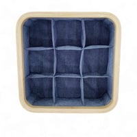 سلة تنظيم مقسم إطار خشبي 9 أقسام