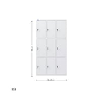 دولاب لوكر حديد 9 باب لون رمادي من كونسنت