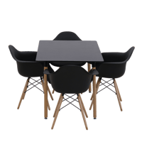 طقم جلسة طاولة واربعة كراسي مريحة