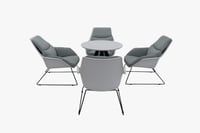 طقم جلسة فاخرة مكون من طاولة وأربع كراسي ذات الوان...