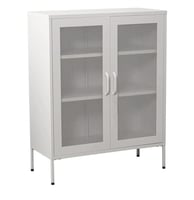 دولاب معدن أبيض متعدد الاستخدامات بدرف شبك – قوة ت...