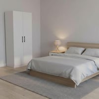 دولاب ملابس خشب درفتين أنيق