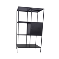 رفوف معدن متعدد الاستخدامات لون اسود