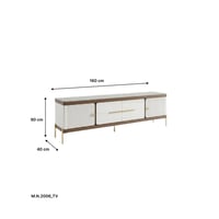 طاولة تلفزيون بلازما - بسطح بورسلان وخشب MDF - لون...