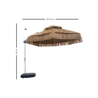 مظلة القش شمسيه للحديقة والشاطئ