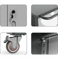 عربة حفظ أدوات متحركة متعددة الاستخدامات اربعة ادر...