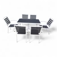 طقم جلسة خارجية متكامل من طاولة وكراسي بتصميم عصري