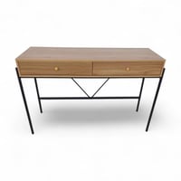 كنسول خشبي بقاعدة حديد ودرجين – تصميم أنيق ووظيفة...