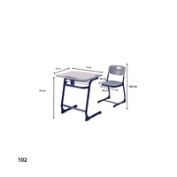 طاولة دراسة للطلاب لون ازرق مميز