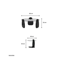 طقم طاولات خدمة ملكي – 5 قطع بلمسات الزجاج والأسود...