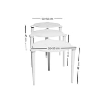 طقم طاولات خشبية دائرية