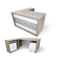 طاولة مكتب وملحق خشب MDFو كمدينة لون كموني في جدة