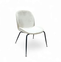 كرسي قماش قطيفة قاعدة حديد