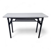 طاولة قابلة للطي للتدريب والمكتب أبيض وأسود، خشب و...