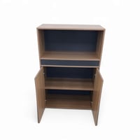 دولاب ملفات بتصميم عصري حديث (لون خشبي على رصاصي -...