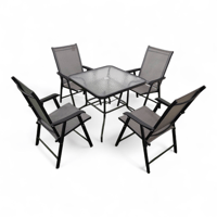 طقم جلسة فاخرة 1+4 من كونسنت لون اسود