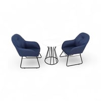 طقم جلسة كونسنت – كرسيين بطابع جلدي مع طاولة أنيقة