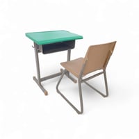 طاولة دراسة للطلاب اخضر فيبر على معدن