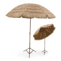 مظلة قش صناعي عمود حديد مع القاعدة راس متحرك
