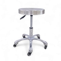 كرسي معمل استيل متحرك