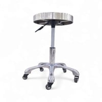 كرسي معمل استيل متحرك