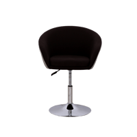 كرسي كاونتر مستدير بقاعدة طويلة من الحديد الكروم ب...