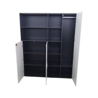 دولاب ملفات تصميم حديث لون ابيض على رصاصي خشب MDF