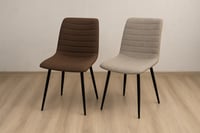 كرسي مطعم فاخر بقماش ناعم وقاعدة معدن قوية