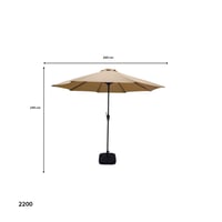 مظلة قماش فاخرة بسعر منافس من كونسنت – لون بني