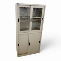 دولاب ملفات حديد درفة قزاز ودرفة