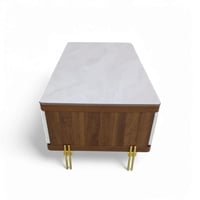 طاولة بلازما - بسطح بورسلان وخشب MDF - لون بني على...