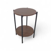 طاوله خدمة مدورة لون بني