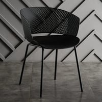 كرسي مقهى عصري، إطار معدني، تصميم مريح مع ظهر مثقب...