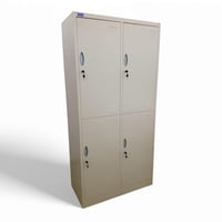 دولاب لوكر معدني فاخر بأربعة أبواب لتخزين آمن ومنظ...