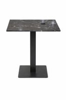 طاولة طعام – بديل رخام على قاعدة حديد