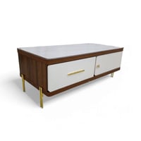 طاولة بلازما - بسطح بورسلان وخشب MDF - لون بني على...