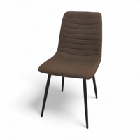 كرسي مطعم فاخر بقماش ناعم وقاعدة معدن قوية