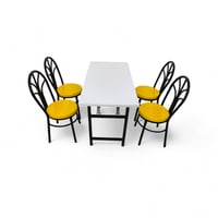 طقم طاولة مطاعم مع 4 كراسي بعدة الوان سعر منافس