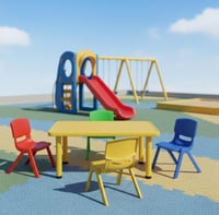 طاولة روضة فيبر مستطيل