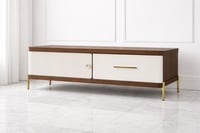 طاولة بلازما - بسطح بورسلان وخشب MDF - لون بني على...