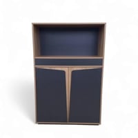 دولاب ملفات بتصميم عصري حديث (لون خشبي على رصاصي -...