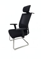 كرسي مكتب ثابت ظهر شبك ابو رقبة جلسه قماش