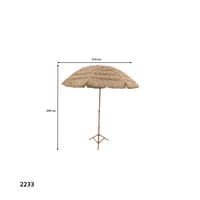 مظلة قش صناعي عمود حديد مع القاعدة راس متحرك